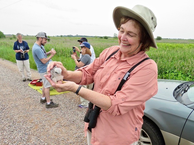 Each participant got to hold a chick.