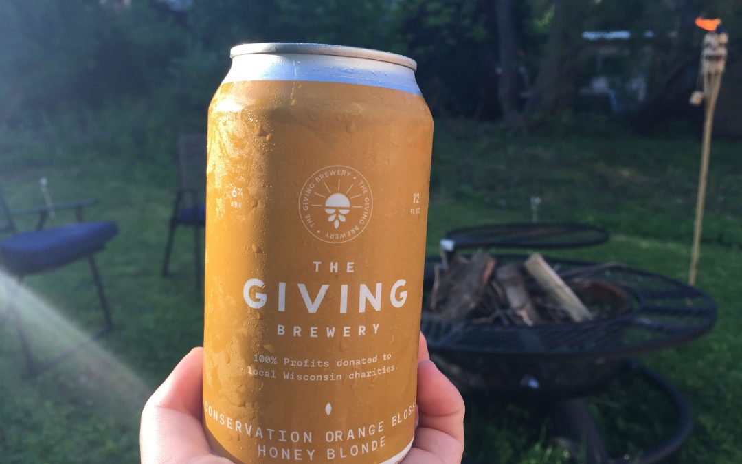 The Giving Brewery Wisconservation Honey Blonde beer. Photo by Lisa Charron