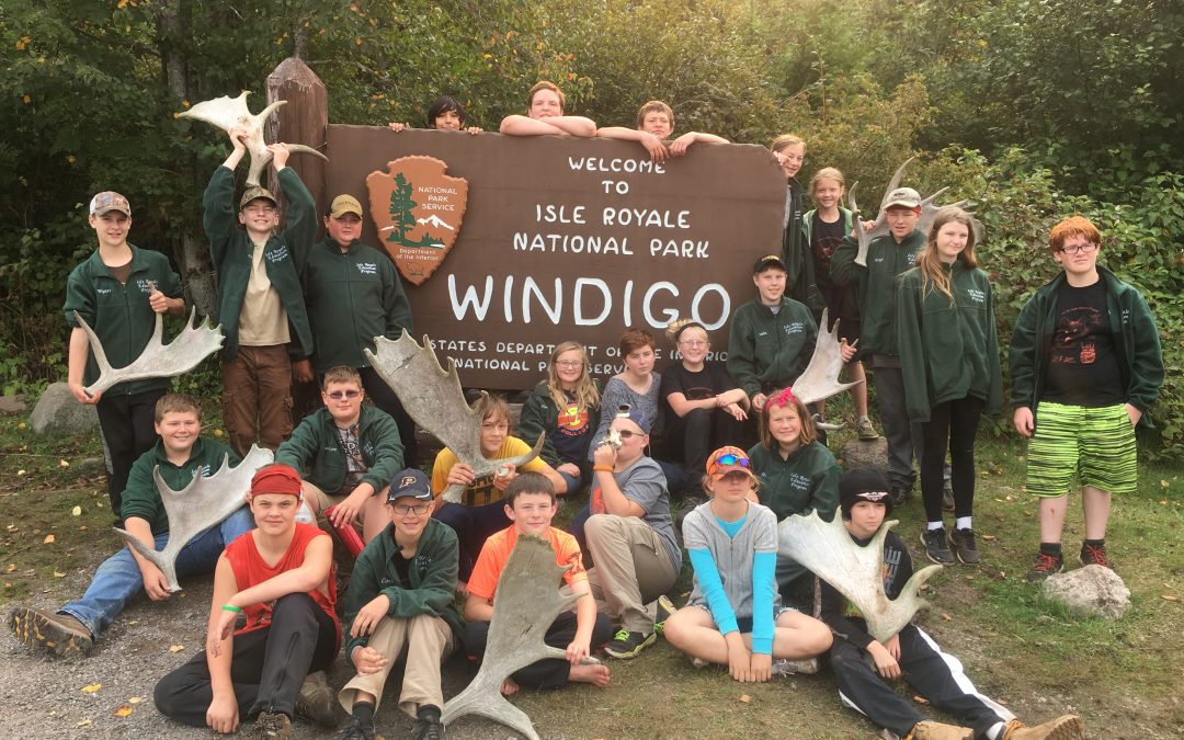 Phillips Middle School students on Isle Royale