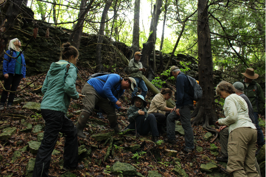 Field Trip participants at Red Banks Alvar